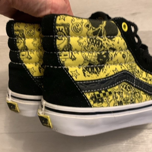 Super Rare Vans x Spongebob Squarepants Mike Gigliotti Sk8 Hi High Top Sneakers - Picture 8 of 14